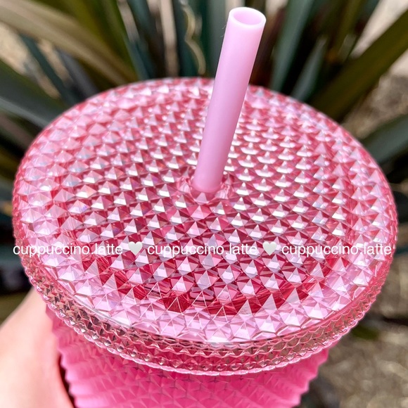 💗NWT SET❤️Starbucks Holiday 2022 Pink Blush ‘Waxberry’ Ombre Bling Studded Cups - Picture 5 of 13